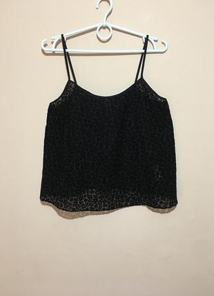 Бархатный топ topshop black daisy burnout cami4 фото