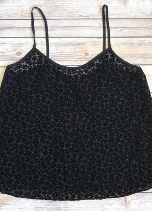 Бархатный топ topshop black daisy burnout cami5 фото