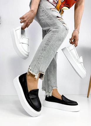 ❤️ шикарные кожаные туфли лоферы