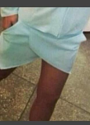 Юбка шорти ментол спідниця2в1