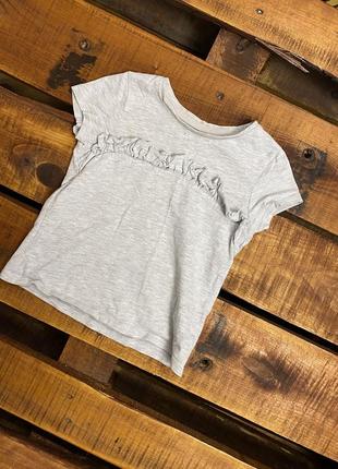 Детская футболка с оборками george (джордж 4-5 лет 104-110 см идеал оригинал серая)