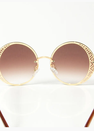 Окуляри жіночі сонцезахисні круглі окуляри  коричневі5 фото