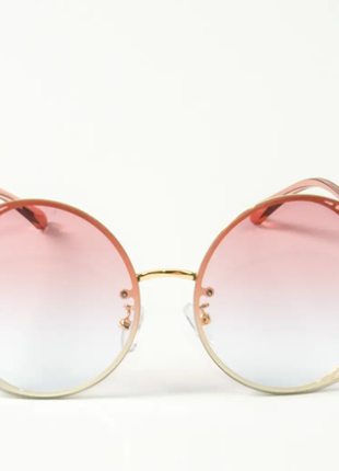 Очки женские солнцезащитные круглые розовые2 фото