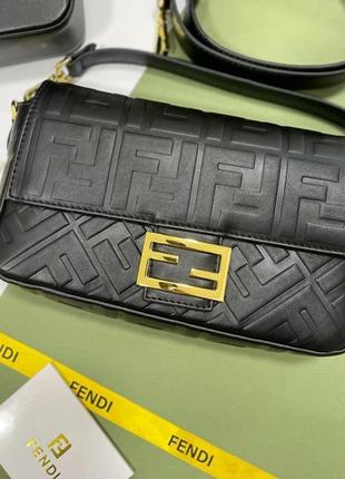 Сумка багет у стилі fendi🔝люкс