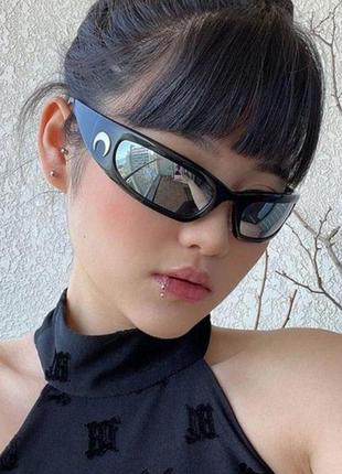 Спортивные moon зеркальные очки цвет трендовые женские мужские стильные солнцезащитные велоспорта 2023 y2k 90 2000