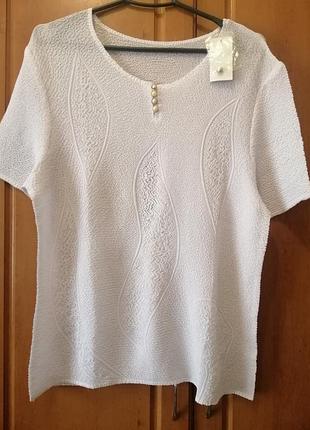 Белая блузка m-l