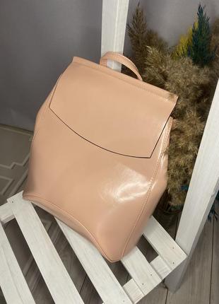Новый пудровый рюкзак из эко-кожи2 фото