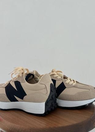 Кросівки nb 327 beige/black8 фото