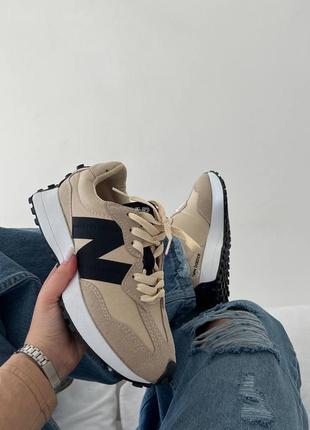 Кросівки nb 327 beige/black4 фото