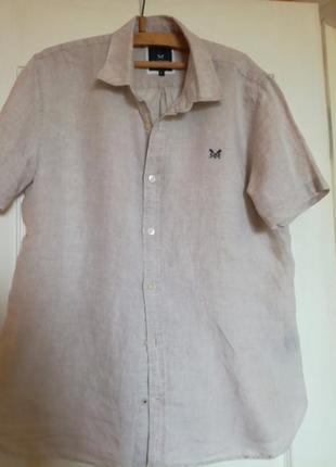 Рубашка мужская  100% лен от crew clothing com pany1 фото