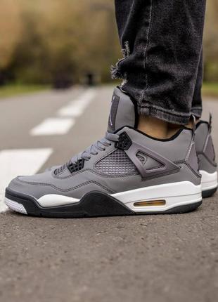 Мужские кроссовки nike air jordan 4 retro cool grey 40-41-42-43-44-45