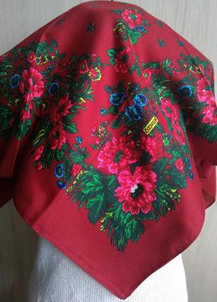 Турецька хустка в квіти, демісезон, весна осінь, 77*77 см, є різні кольори
