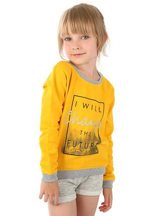 Джемпер для девочки рост 140 см, свитер, свитшот, реглан, кофта