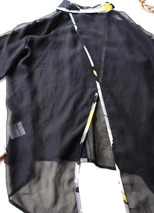 Актуальна прозора невагома блуза з накладними кишенями6 фото