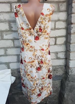 Льняное платье в розах laura ashley5 фото