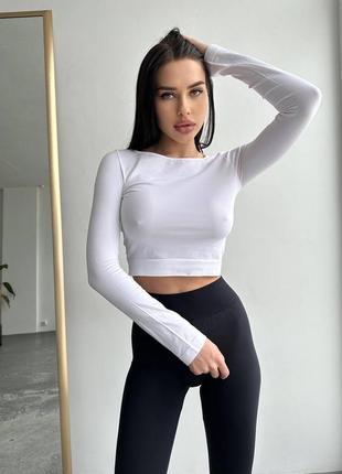 Черные бесшовные плотные лосины/легинсы с широким поясом