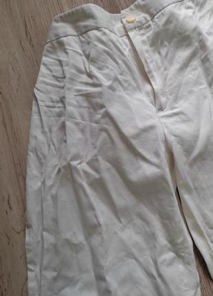 Легкие белые брюки брючины клеш3 фото