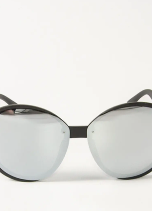 Окуляри жіночі сонцезахисні круглі дзеркальні  сірі