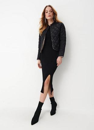 Куртка стеганая mohito черная бежевая двусторонняя