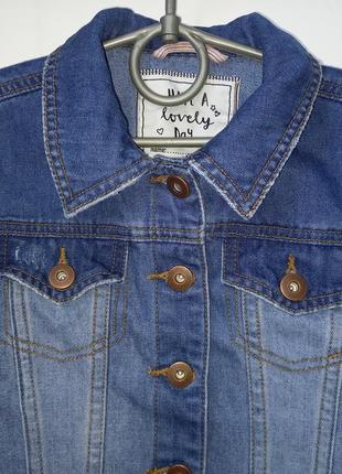 Модна джинсівка джинсова куртка вітровка джинсовка джинсовий піджак жакет для дівчинки 9-10 років3 фото
