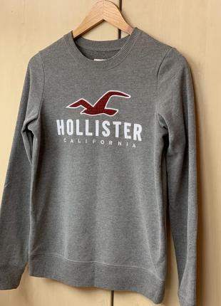 Базовый свитшот в сером цвете от hollister4 фото