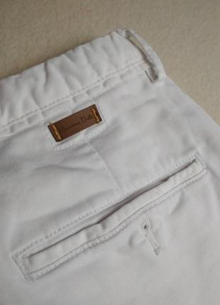 Актуальные стильные катоновые белые штаны,massimo dutti, p. м-l7 фото