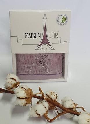 Полотенце maison d'or bamboo 50x100 flower lilac