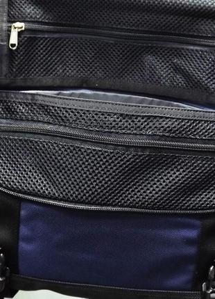 Мужская текстильная сумка one polar 5238 черно-синяя8 фото