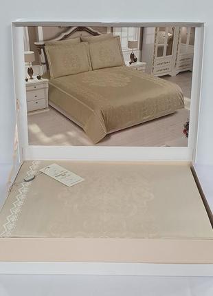 Постільна білизна maison d'or сатин бамбук 200х220 adrienne beige