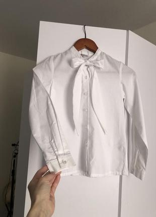 Блузка рубашка в школу белоснежная рубашка