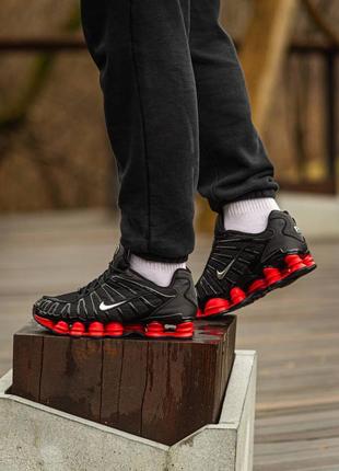 Мужские кроссовки nike shox lt black\red#найк