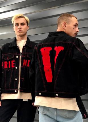 Джинсовка  в стилі  vlone black1 фото