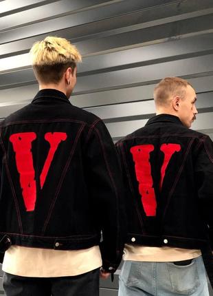 Джинсовка  в стилі  vlone black5 фото