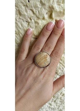 Серебряное кольцо с яшмой калахари1 фото