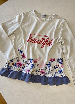 Нежный лонгслив в цветы