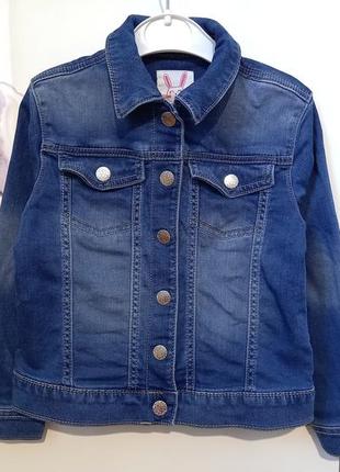 Джинсовка джинсовая куртка ветровка джинсовый пиджак для девочки 4-5 лет