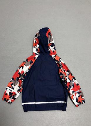 Детский дождевик полиуретан без утеплителя, куртка,синяя с красным грязепруф, lupilu 98-1048 фото