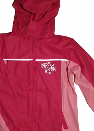 Детский дождевик с подкладом, куртка, розовая, грязепруф, for kids 128см
