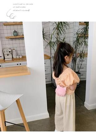 Детская сумка для девочки подарок сумочка розовая котик с блестками2 фото