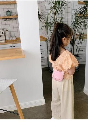 Детская сумка для девочки подарок сумочка розовая котик с блестками5 фото