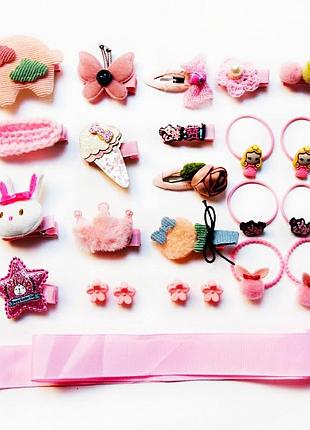Набір дитячих шпильок гумок прикрас подарунок для дівчинки без упаковки 6