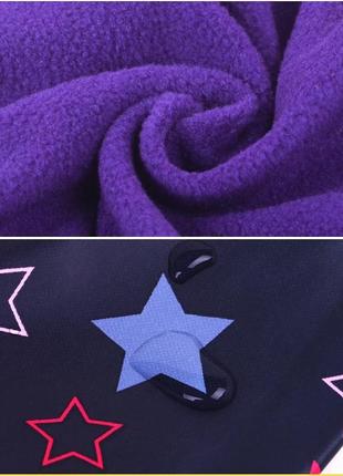 Детский дождевик на флисе, куртка, синяя звезды, грязепруф, lupilu 86-922 фото