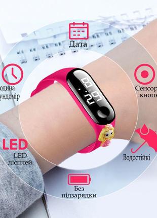 Детские сенсорные электронные часы с 3д браслетом  водонепроницаемые с...