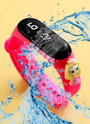 Детские сенсорные электронные часы с 3д браслетом  водонепроницаемые с...