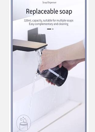 Автоматический бесконтактный дозатор мыла для мытья рук сенсорный диспенсер для...