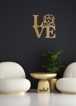Панно love&bones хорт 20x23 см - картини та лофт декор з дерева на стіну.10 фото