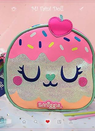 Дитяча сумка для дівчинки подарунок сумочка блискуча срібна з рожевим smiggle