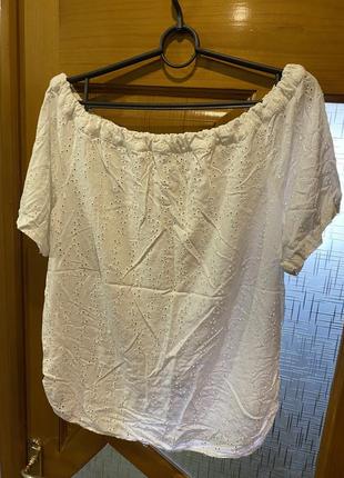 Удлиненная блуза рубашка из прошвы esprit