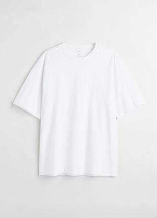 Футболка H&M сумка 0608945001 relaxed fit s m l xl xхl білий