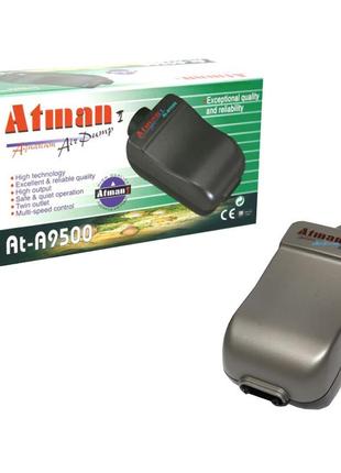 Двухканальный компрессор для аквариума atman at-95005 фото